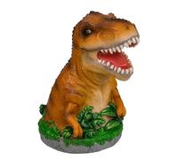 Hucha Cabeza Dinosaurio (Tiranosaurios Rex). con Ranura en la Parte Posterior de la Cabeza y una Tapa en la Parte Inferior de Hucha (Marrón)