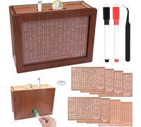 Hucha con Contador para 10.000 Euros, Marca extraíble de Madera, Caja de Dinero Reutilizable con marcación de Destino