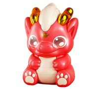 Hucha con diseño de dragón del año - 9,9 x 15,5 cm - Caja fuerte de la suerte con signo del zodiaco chino | Hucha para monedas de dragón | Banco de ahorro de dinero | Frasco de monedas irrompible para