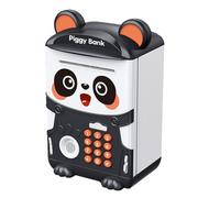 Hucha con diseño de panda, hucha robo, mini cajero automático electrónico, con cerradura de combinación, cerradura de huellas dactilares, máquina automática Möney Roll, hucha de dibujos animados