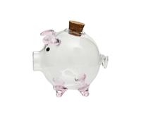 Hucha con Forma de Cerdo - de Ahorro de Dinero Transparente, contenedor de Dinero Transparente, contenedor de ahorros, decoración, Regalo Educativo para niñas, niños, niños, cumpleaños