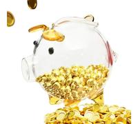 Hucha con Forma de Cerdo | de Ahorro de Monedas - Mini Hucha irrompible Transparente para Cultivar Conceptos de gestión financiera de los niños