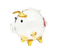 Hucha con forma de cerdo, pequeña hucha transparente irrompible para niños, niñas, cumpleaños, Navidad