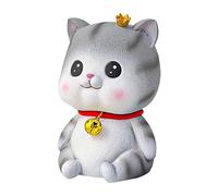 Hucha con forma de gato de 200 g, tarro de almacenamiento decorativo, soporte creativo para ahorrar dinero en efectivo con bonito patrón de dibujos animados, cerdito para adultos, niños, estudiantes