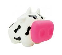 Hucha con Forma de Vaca con Suave Cuerpo de Acabado Goma en Vivos Colores. Huchas Originales pequeña Infantiles con tapón. Hucha Viaje Ligera y Resistente.