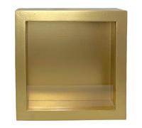 Hucha con marco de fotos 3D con ventana frontal transparente, caja de regalo para regalo de dinero (blanco, dorado, rectangular)