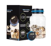 Hucha Contadora Digital - Banco de Ahorro con Contador LCD | Máquina de Monedas, Funciona con Pilas, Educativa para Adultos, Niños, Niñas, Adolescentes, Tarro Contador Digital