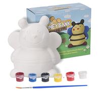 Hucha de abeja, para pintar uno mismo, de yeso cerámico, incluye 6 colores y pincel, hucha divertida para manualidades