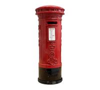 Hucha de Buzón - Hucha de Ahorro de Metal Roja de 6x17,5 cm | Hucha de Hierro | Caja de Ahorros de Metal Retro de Londres | Hucha de Metal London Street Red para niños, Amigos, Hombres, Adultos