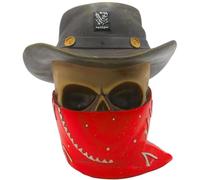 Hucha de cerámica, diseño de Calavera con Cierre de Goma, tamaño L/B/H: Aprox. 12 x 11 cm