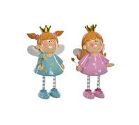 Hucha de la Marca DKD Home Decor Hada Rosa Resina Azul Cielo (2 Piezas) (Referencia: S3019922)