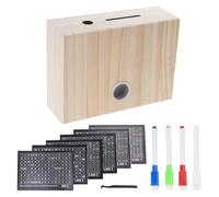 Hucha de Madera clásica Caja de Ahorro de Efectivo con Ranura para Objetivos y Caja de Dinero numérica para decoración del hogar Educación financiera Ayuda para Plan financiero