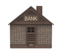 Hucha de madera con forma de casa y contador - Hucha portátil para ahorrar dinero en marrón, 2000 modelos