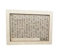 Hucha de madera con objetivos y números para educación financiera, decoración del hogar, hucha con bolígrafo