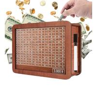 Hucha de Madera, de Ahorro de Efectivo de desafío de Ahorro de Fuerte | Con Mostrador Contador digital de monedas, de ahorros, de madera, contador de monedas digital, hog $3000