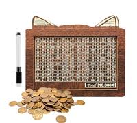 Hucha De Madera - De Ahorros Retro En Efectivo, Soporte De Maderas Duradero Dinero, Hucha Creativa con Ranura para Objetivo | Ahorrador De Madera Elegante del Almacenamiento del Dinero para L