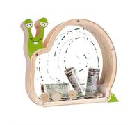 Hucha de madera de dinosaurio, bonita hucha para niños, hucha de madera irrompible, tarro de dinero con forma de animal de cualquier edad para aprender sobre ahorros, caja de dinero para regalos de