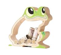 Hucha de madera de dinosaurio, bonita hucha para niños, hucha de madera irrompible, tarro de dinero con forma de animal de cualquier edad para aprender sobre ahorros, caja de dinero para regalos de