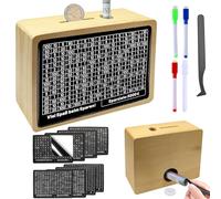 Hucha de Madera, Hucha con Objetivo De Ahorro Y Contador, Reutilizable Hucha Ahorro, Caja de Ahorros en Efectivo, Banco de Moneda, Hucha Madera para Ayudar a Los Niños a Desarrollar el Hábito de Ahorr