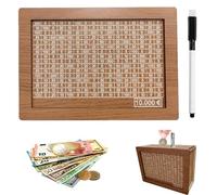 Hucha De Madera,Hucha de Madera con Contador,Hucha para Niños con Objetivos De Ahorro y Números De Tictac,para Ayudar a Los Niños a desarrollar el Hábito de Ahorro (10000)