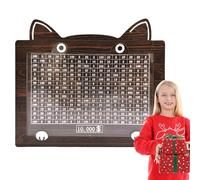 Hucha de madera, Hucha de madera para efectivo,Caja de ahorro de dinero en forma de gato - Hucha con contador, Hucha para desafíos de ahorro, Hucha para adultos y