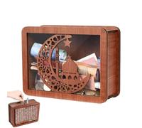 Hucha de madera - Hucha de madera vintage, marcadores de números resistentes, contador de progreso, tarro de efectivo recargable, diseño de ahorros organizado, herramientas de aprendizaje para niños