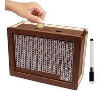 Hucha De Madera, Hucha, Hucha De Ahorro, Hucha Retro, Hucha Reutilizable con Contador, Ayuda A Los NiñOs A Desarrollar El HáBito del Ahorro, Huchas para Adultos Y NiñOs(3000€)