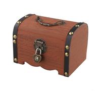 Hucha de madera segura con cerradura con llave, alcancía para ahorrar dinero, adecuada para enseñar conocimientos financieros y mantener seguros los ahorros (B 14,5 x 10 x 9,5 cm)