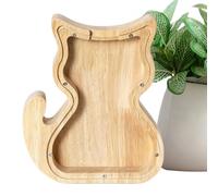 Hucha de madera transparente decorativa para perros | Hucha de animales para niñas, niños, adultos, cumpleaños, Navidad, día del niño, guardería, dormitorio, sala de estar