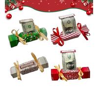 Hucha de Navidad para dinero en efectivo, cajas de regalo de dinero de Navidad, papel de regalo, caja de bricolaje para sacar dinero en efectivo para niños y adultos (MIX-A, 12 piezas)