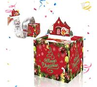 Hucha de Navidad para regalo en efectivo forma original de regalar dinero caja de regalo sorpresa de cajas sorpresa Feliz Navidad adecuada para padres, familiares y amigos de todas las edades