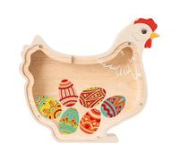 Hucha: de Pascua de Madera, Soporte para Monedas de Conejito de Pollo Dulce, Almacenamiento de Dinero en Efectivo para niños, guardián del Tesoro de Animales Decorativo, Juguete para