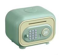 Hucha de plástico ABS con contraseña y desbloqueo de huellas dactilares, gran caja fuerte para almacenamiento seguro de efectivo y hábitos de ahorro (verde)