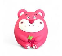 Hucha Decorativa XL de Plástico Duro, Diseños de Animales: Zorro, Vaca, Panda, Conejo, Oveja, Cerdo (Oso Rosa)