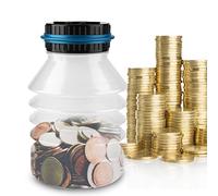 Hucha Digital para Adultos, Tarro Grande De Ahorro De 1,8 L con Contador LCD, Caja De Ahorro De Dinero Digital para Guardar Cambios, Diseñado para Todos Los Efectivos