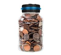 Hucha Digital para Niños Adultos, Hucha De Ahorro Digital Conteo Automático De Monedas del Reino, Tarro Contador De Monedas con Pantalla LCD, Hucha De Gran Capacidad De 1,8 L Contador De Monedas