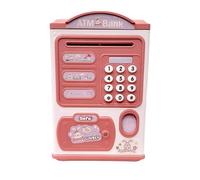 Hucha electrónica for niñas y niños, Bonita Hucha de Gran Capacidad con contraseña Personal y desbloqueo de Huellas Dactilares, sin batería(Rose)