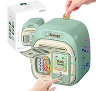 Hucha electrónica infantil de 3 a 12 años, Hucha para niños, caja fuerte electrónica con incrustación, con música, digital, caja fuerte para niños, con código de juguete, hucha de plata ATM regalo