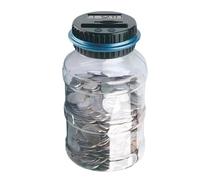 Hucha electrónica - Tarro de conteo de dinero digital, clasificador automático de monedas, hucha transparente, caja de ahorros con pantalla LCD, contador de monedas para niños y adultos, caja de