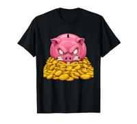 Hucha Enojada Que desborda Monedas de Oro ajetreado Camiseta