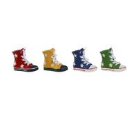 Hucha Home ESPRIT Poliéster Resina Zapatilla 14 x 6 x 11,5 cm (4 Unidades)