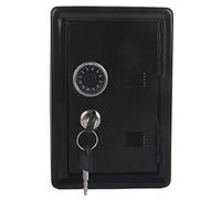 Hucha, Hucha Electrónica Caja Bóveda En Efectivo Banco para Adolescentes Bancos para Adultos Caja De Ahorros Caja De Ahorro De Dinero con 2 Llaves(Negro)