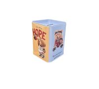 Hucha Infantil Decorativa de Lata, Diseños Múltiples con Temas de Fútbol, Baloncesto, Skate, Animales, Multicolor, 10x8x8cm, Doble Función como Portalápices (Baloncesto)