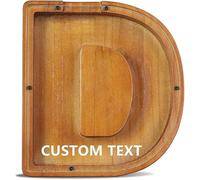 Hucha Letra Madera, Hucha Personalizada con Nombre, A-Z Hucha Letra Madera Grande con tu Nombre y Texto