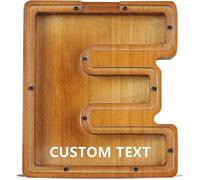 Hucha Letra Madera, Hucha Personalizada con Nombre, A-Z Hucha Letra Madera Grande con tu Nombre y Texto