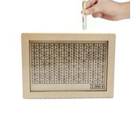 Hucha para ahorrar dinero | Banco de madera para la colección de dinero de Año Nuevo, decoración del hogar