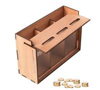 Hucha para ahorrar dinero en efectivo, hucha con 3 compartimentos y divisor extraíble, organizador de ahorro seguro para adultos y niños, ahorrador de monedas portátil para casa, oficina, regalo