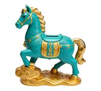 Hucha para el año caballo 2026 - Estatua de luna china de resina, hucha con diseño de animales figura tradicional | Hucha decorativa con diseño de signo del zodiaco para dormitorio, sala de estar