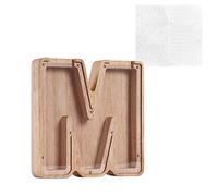 Hucha para niños con letras personalizadas, hucha de madera, hucha grande, hucha para niñas, jóvenes, adultos, huchas creativas para regalo de cumpleaños, decoración del hogar, M