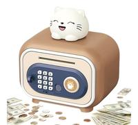 Hucha para niños, desbloqueo de Huellas Dactilares con contraseña, de Ahorro de Dinero, Bancos para niños, para Billetes en Efectivo, Monedas, niñas Mayores de 3 años, cumpleaños, Navidad,